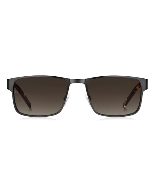 Tommy Hilfiger Black Round Sunglasses for men