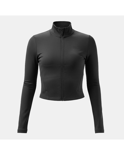Usa Pro Black Training Zip Thru Long Sleeve Full Zip Reflective Performance Training Jacket