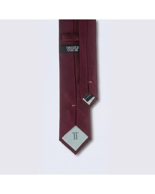 Twisted Tailor Purple Ellroy Plain Tie for men