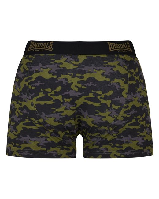 Lonsdale Green Trunk Shorts 2 Pack for men