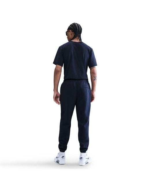 Nike Blue Club Cuff Pant Closed Hem Jersey Jogging Bottoms for men