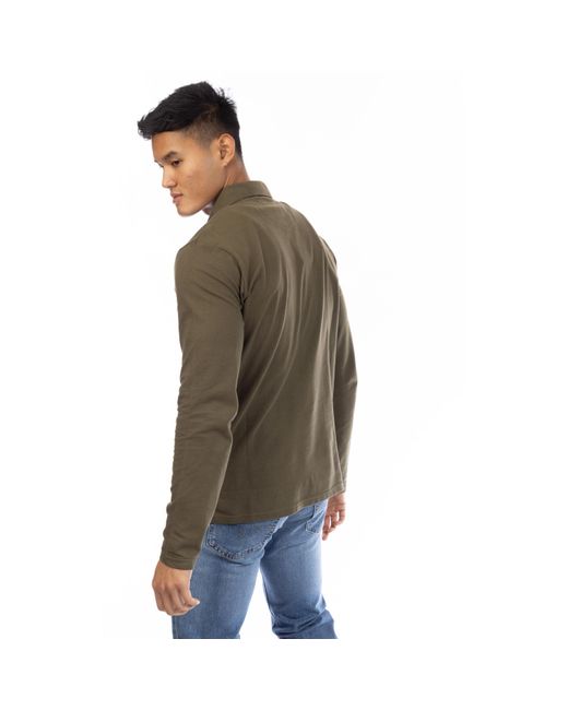 Peter Werth Green Noaks Long Sleeve Polo Shirt for men