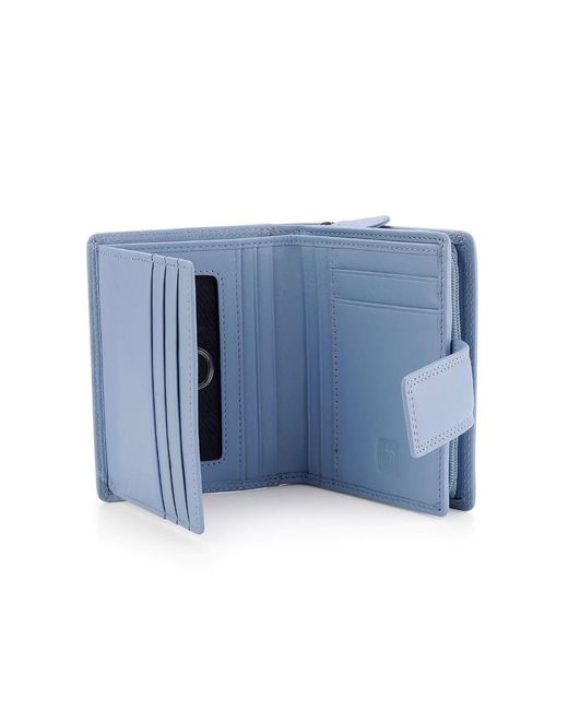 PRIMEHIDE Leather Blue Verona Small Trifold Leather Purse