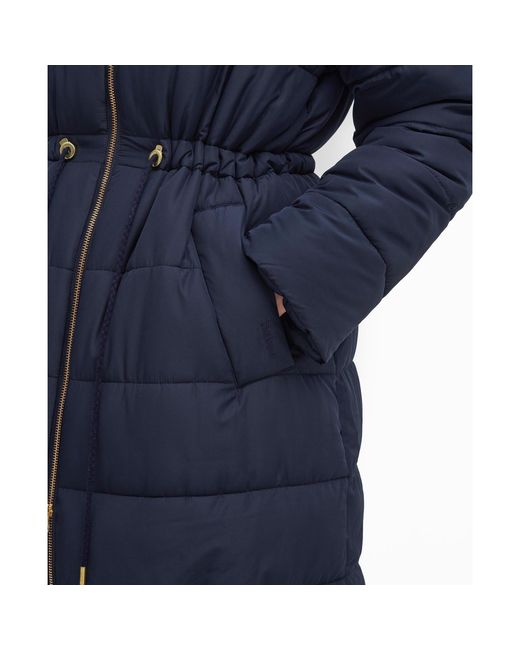 Barbour Blue Mannue Longline Quilted Jacket
