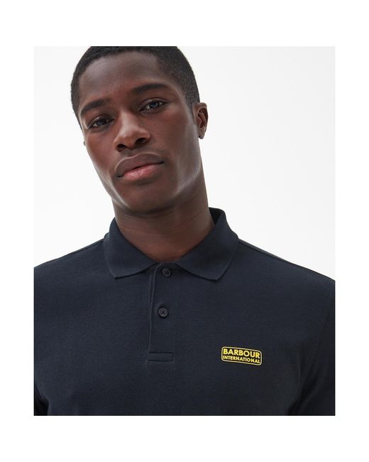 Barbour Blue Long Sleeve Polo Shirt for men