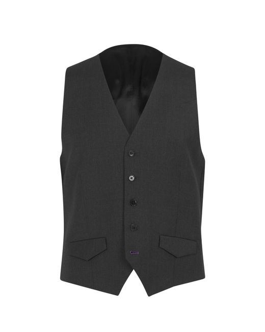 Without Prejudice Black Kilburn Slim Fit Waistcoat for men
