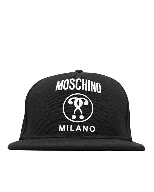 Moschino Black Question Mark Cap for men