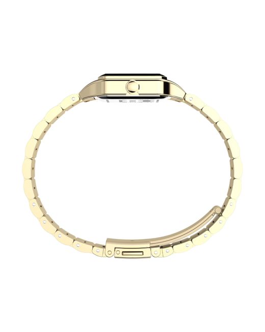 Timex Metallic Square Analogue Quartz Watch