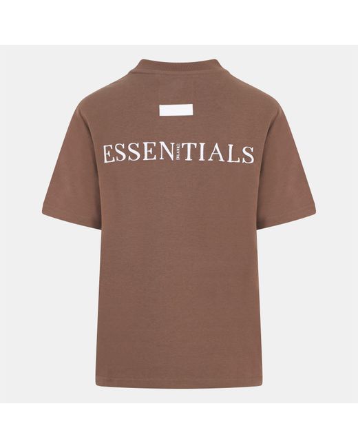 Blank Essentials Brown Blank E Core Puff Print T-Shirt Ladies