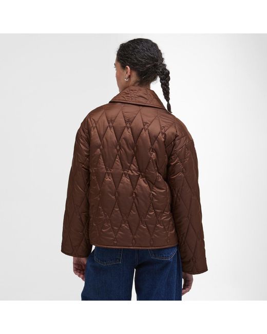 Barbour Brown Bernadette Long Sleeve Quilted Jacket