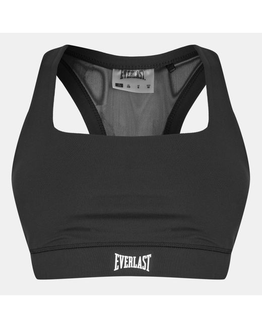 Everlast Black High Impact Mesh Back Bras