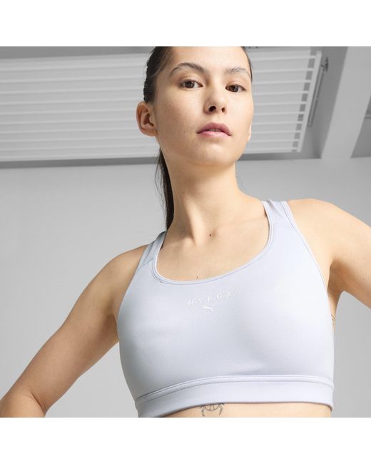 PUMA Blue X Hyrox Mid Impact Sports Bra