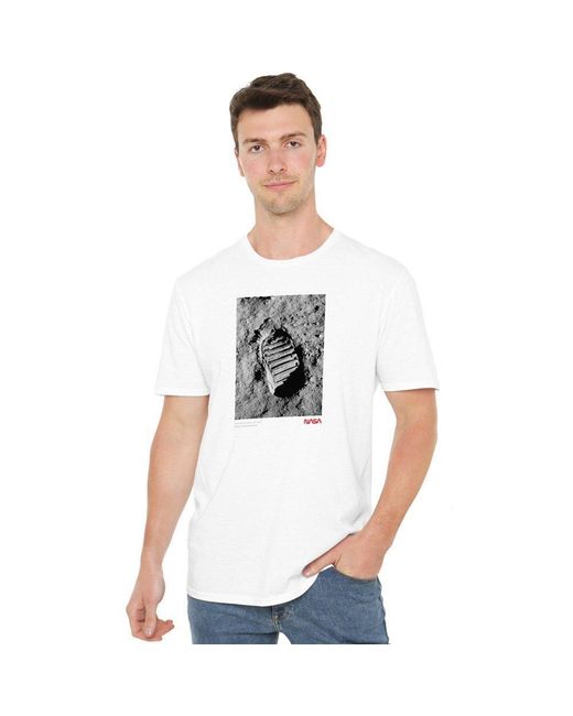 NASA White One Step T-Shirt for men