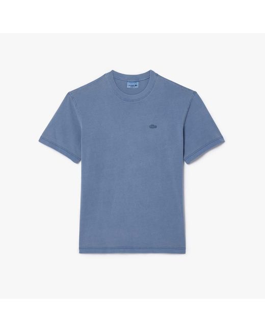 Lacoste Blue Natural Dyed Jersey T-shirt for men