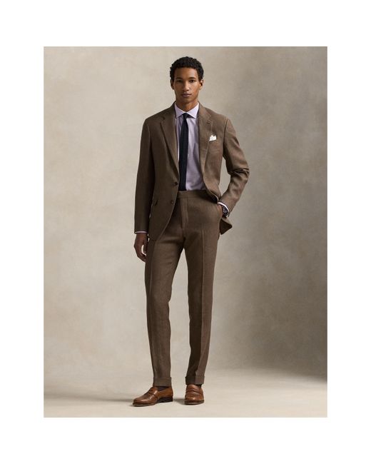 Polo Ralph Lauren Purple Poplin Check Long-Sleeve Patterned Shirt for men
