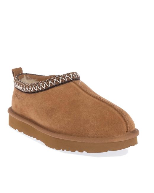 EVER AU Brown Wigeon Leather Slippers