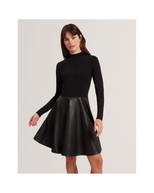 Ted Baker Black Faux Mini Dress