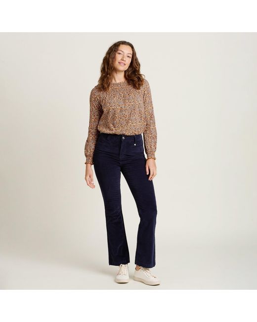 Brakeburn Blue Cord Flared Trousers