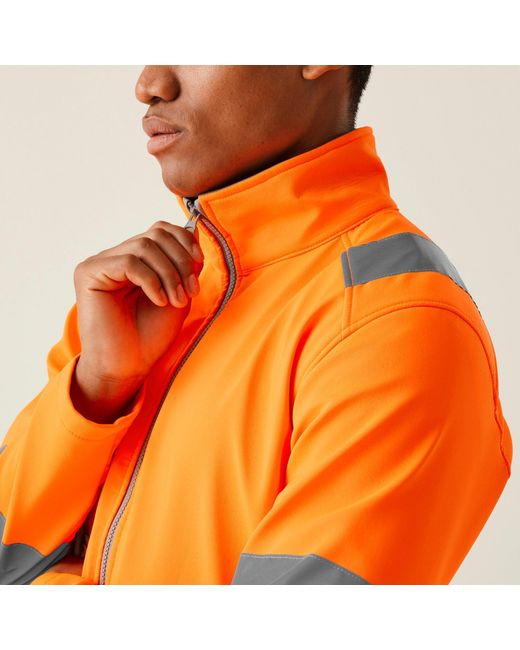 Regatta Orange Hi-Vis Pro Contract Ablaze 2 Layer Softshell for men