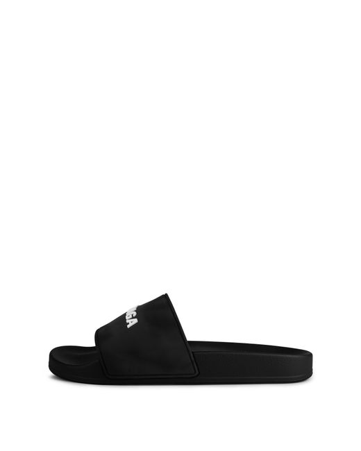 Balenciaga Black Logo Sliders for men