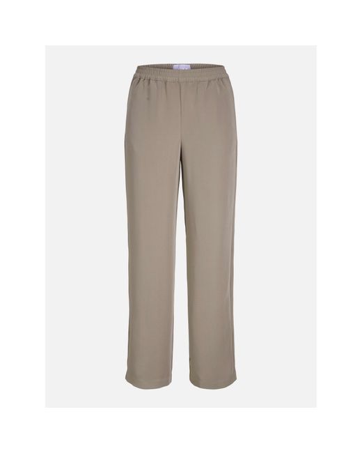 JJXX Gray Poppy High-Waisted Straight Leg Trousers