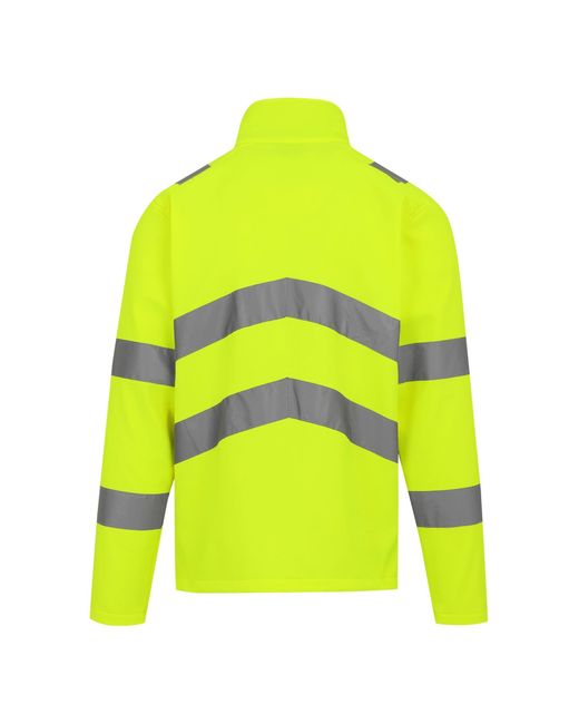 Regatta Green Hi-Vis Pro Contract Ablaze 2 Layer Softshell for men
