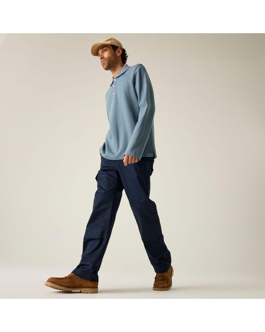 Regatta Blue Cargo Work Trousers for men