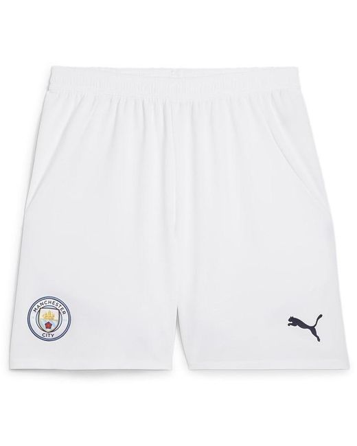 PUMA White Manchester City Home Shorts 2024 2025 Adults for men
