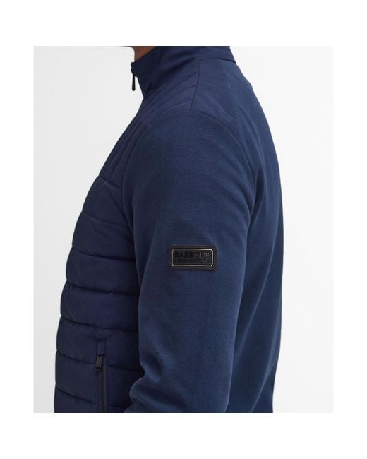 Barbour Blue Counter Quilted Long Sleeve Zip Front Hybrid Jacket for men