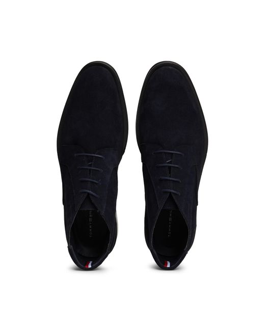 Tommy Hilfiger Black Suede Low Boots for men