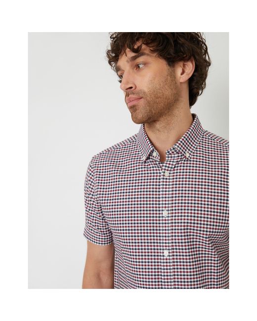 Threadbare Gray Marc Short-Sleeve Dress Shirt for men