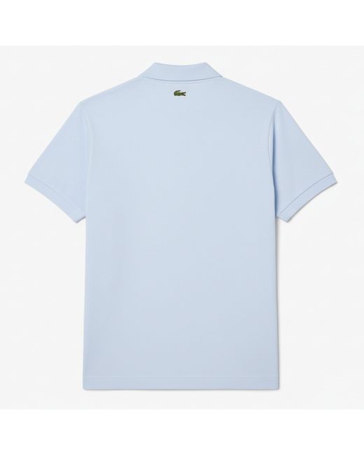 Lacoste Blue Classic Fit Signature Print L.12.12 Polo Shirt for men