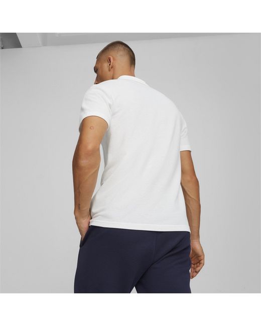 PUMA White Teamfinal Casuals Polo Shirt for men