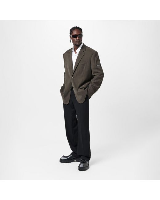 Balenciaga Green Structured Tailored Blazer for men