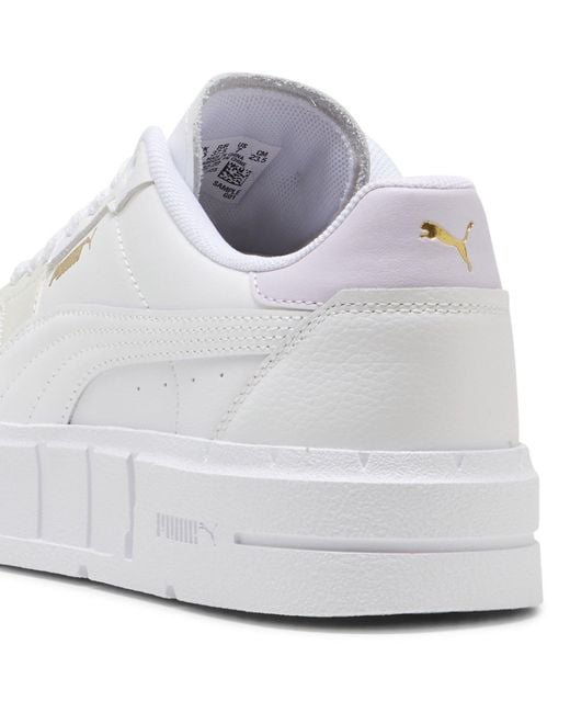 PUMA White Cali Leather Court Trainers