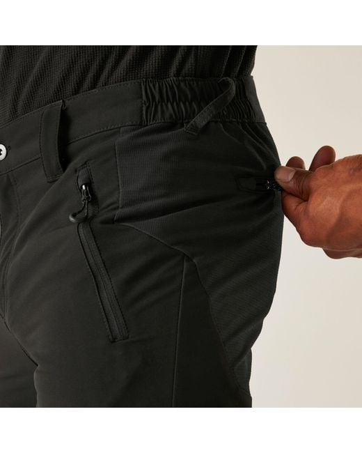 Regatta Black Prolite Softshell Stretch Trousers for men