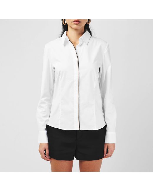 Boss White Bierdie Tailored Fit Shirt