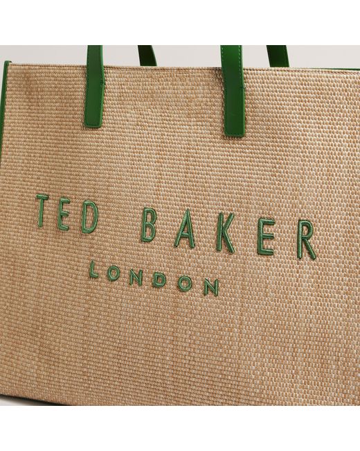 Ted Baker Natural Raffia Large Icon Bag