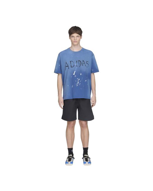Adidas Blue Fleece Shorts for men