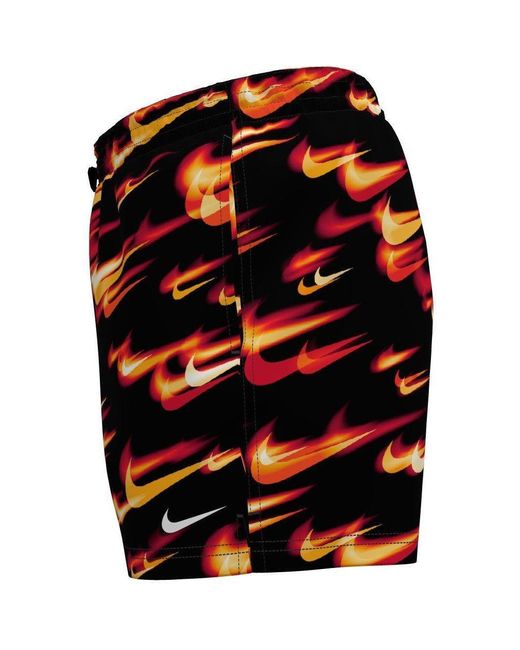 Nike Red Swim Breaker 5 Brief-Lined Volley Short for men