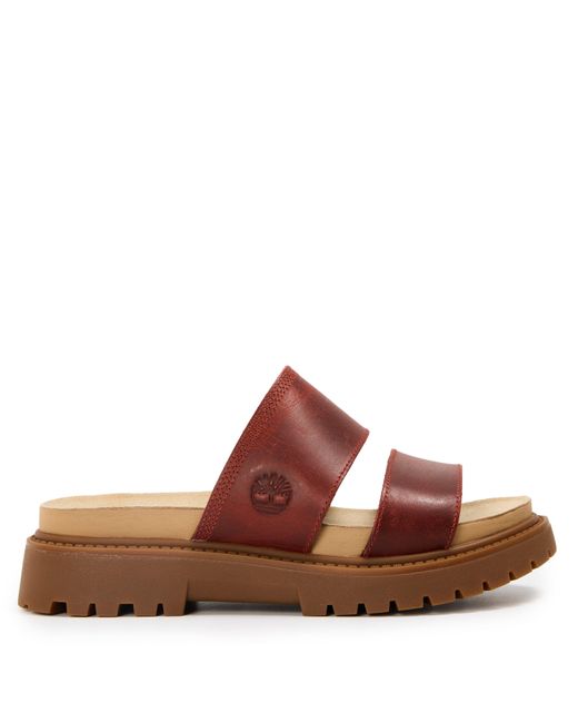 Timberland Brown Clairemont Way Slide Sandal Dark Re