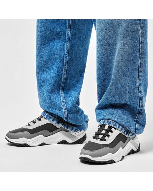 Mallet Gray Odyssey Chunky Trainers for men