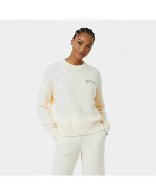 Jack Wills White Knitted Crew Neck Jumper