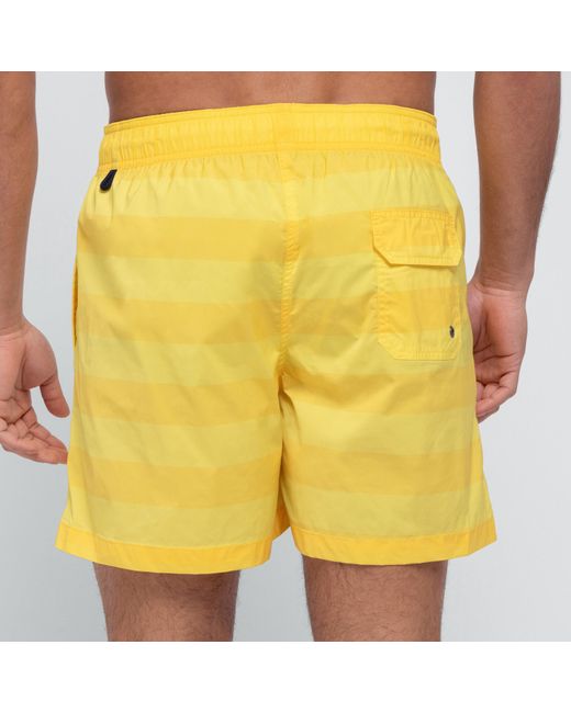Eden Park Yellow Striped Swim Shorts for men