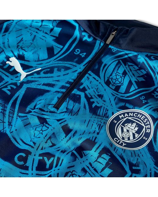 PUMA Blue Manchester City Licensed Drill Top 2025 2026 for men
