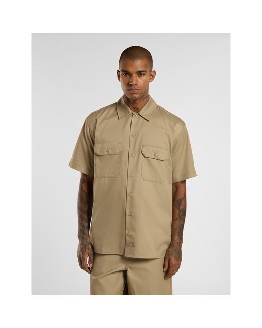 Dickies Natural Short Sleeve Work Shirt for men