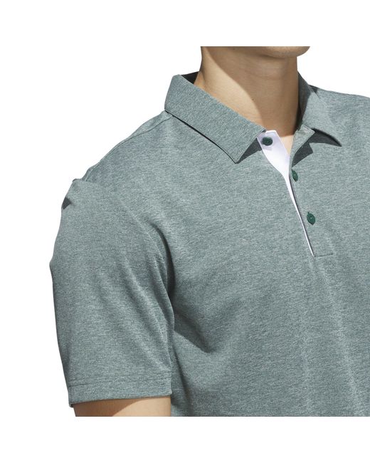 Adidas Green Heather Polo Shirt for men
