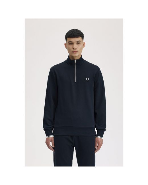 Fred Perry Blue Fredperry Half Zip Top for men