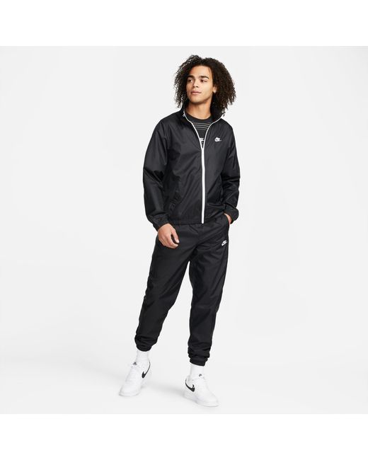 Nike Black Sportswear Club Lined Woven Track Suit for men