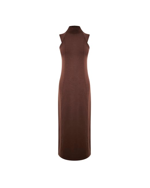 Varley Brown Erin Midi Dress